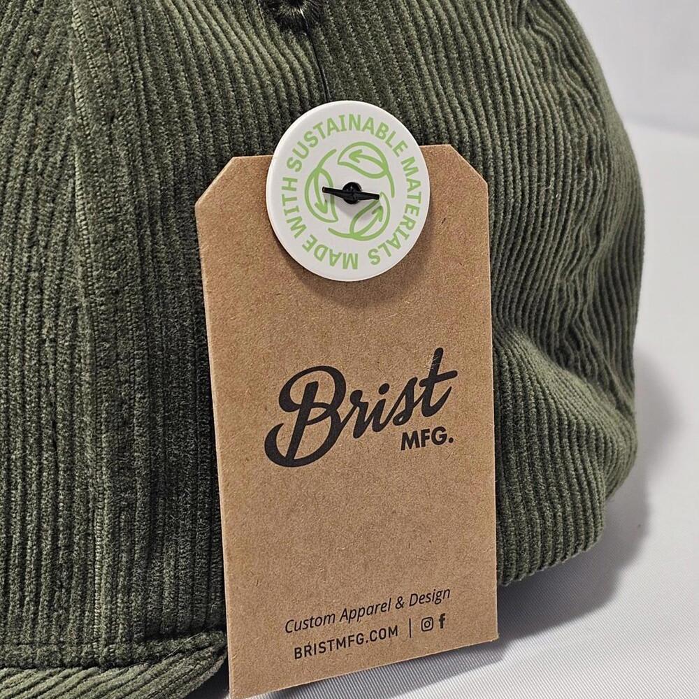 Brist Green Corduroy Camp Chef Camping Adventure Hat Snapback - Picture 4 of 8